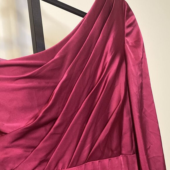 MAC DUGGAL HIGH LOW ONE SHOULDER FLOWY DRESS - Picture 9 of 12